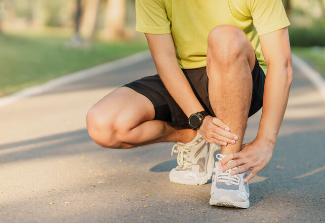 Man with ankle pain