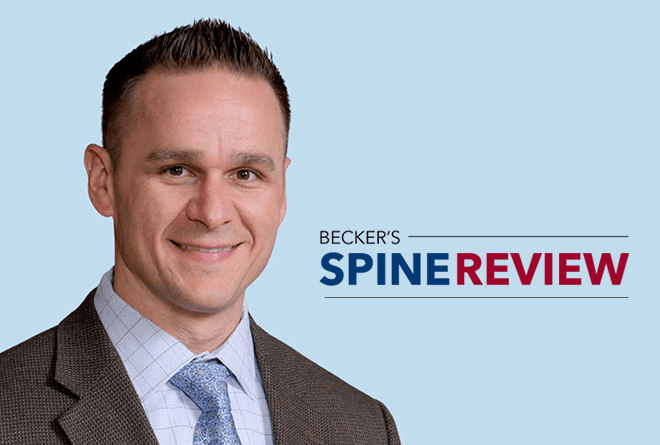 Dr. Baker recognized in Becker's Spine Review