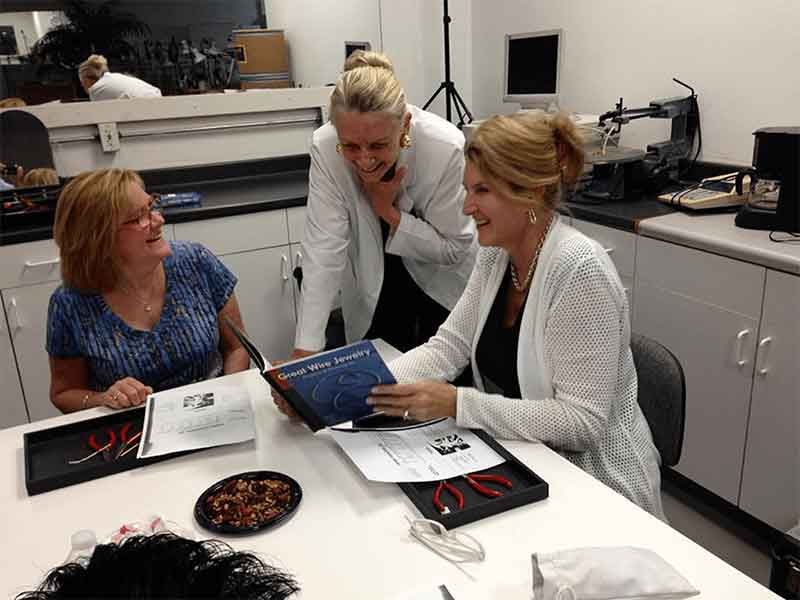 Terri making jewelry 