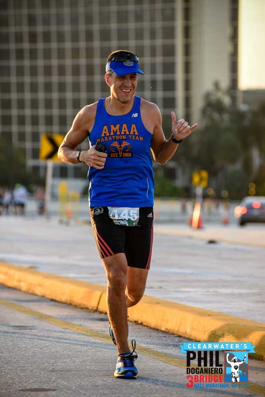 dr cottrell runnning a half marathon in clearwater, florida