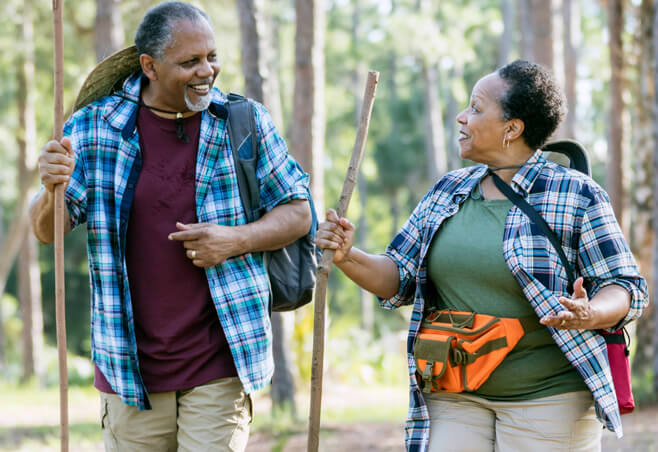 Couple on a hike