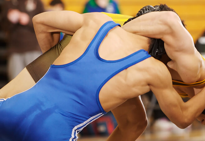 High school wrestling match