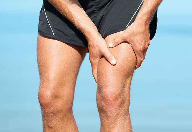 Man with thigh pain